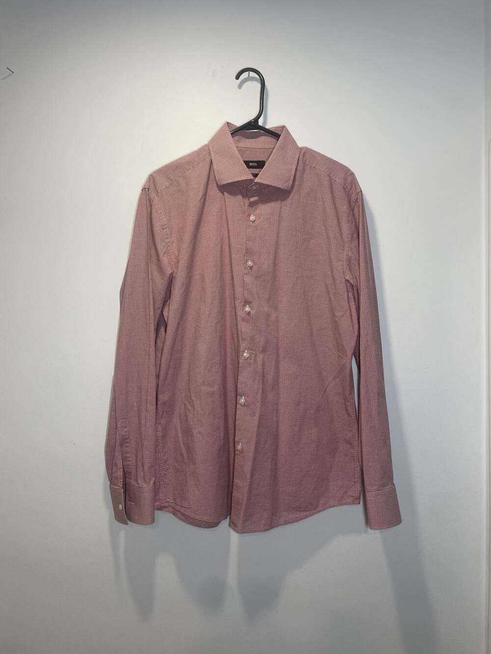 Boss Hugo Boss Dress Shirt Slim Fit Red Gingham
